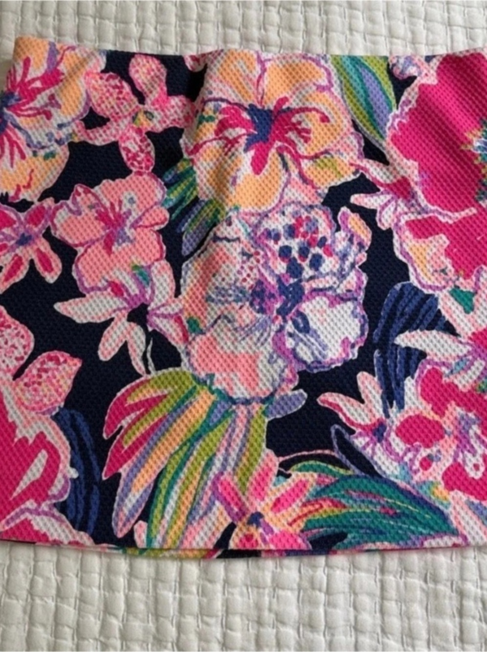 Lilly Pulitzer Floral Mini Skort in Pink & Navy Size Medium Like New